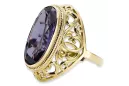 Ring Alexandrite 14K Yellow gold Vintage craft vrc184y